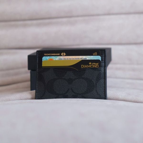  Ví Card Coach Mono Đen Hàng Chính Hãng CODE: SP017603 | Fox Sneaker 