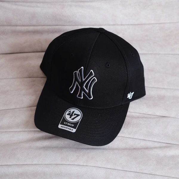  Nón Ny Brand 47 Đen Viền Trắng Hàng Chính Hãng 
