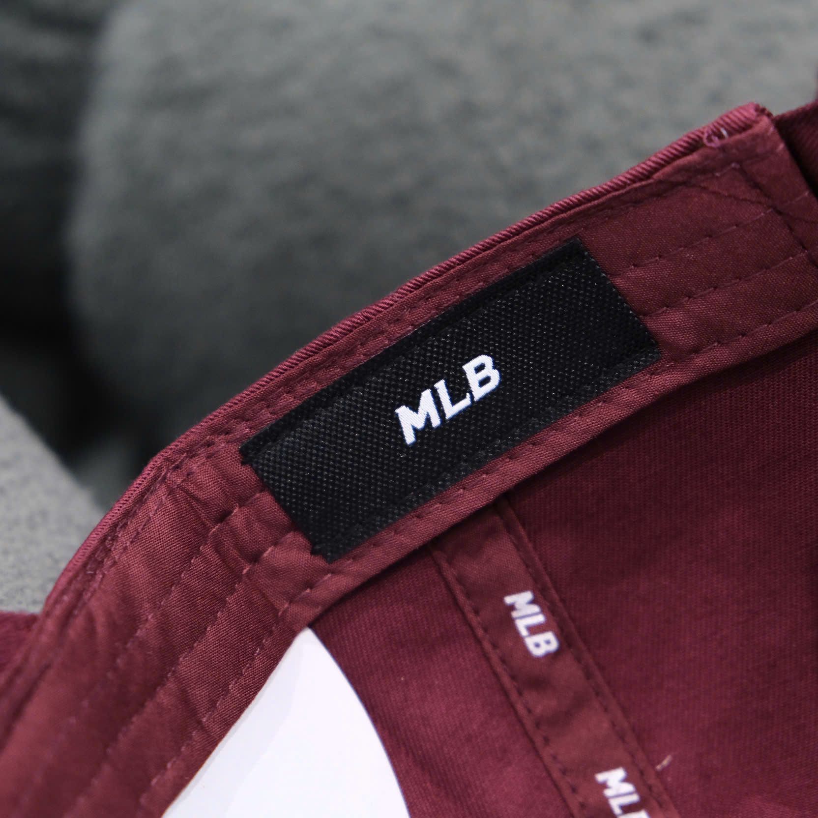  Mũ/Nón MLB B Đỏ Mận Logo lớn Hàng Chính Hãng SP017594 