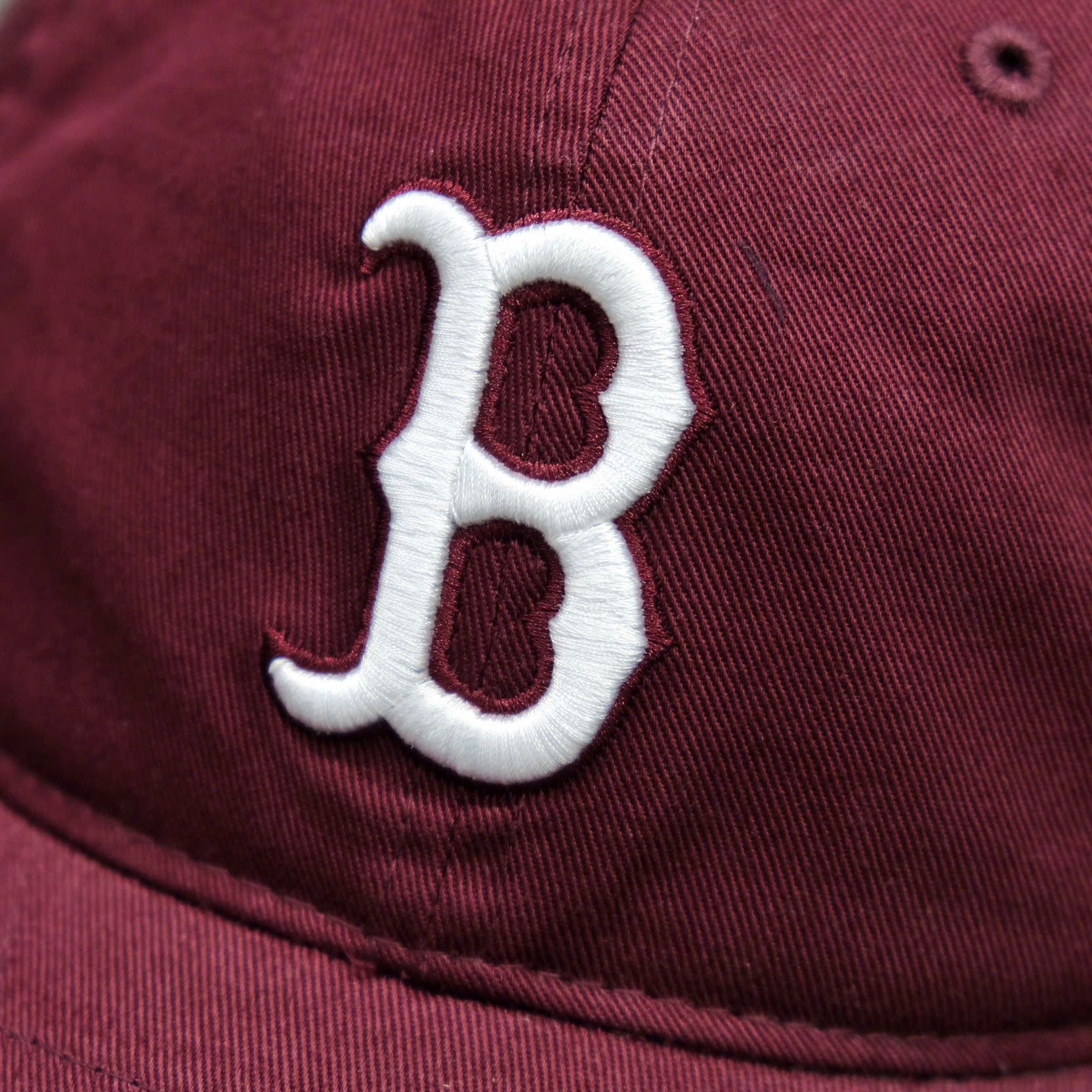  Mũ/Nón MLB B Đỏ Mận Logo lớn Hàng Chính Hãng SP017594 