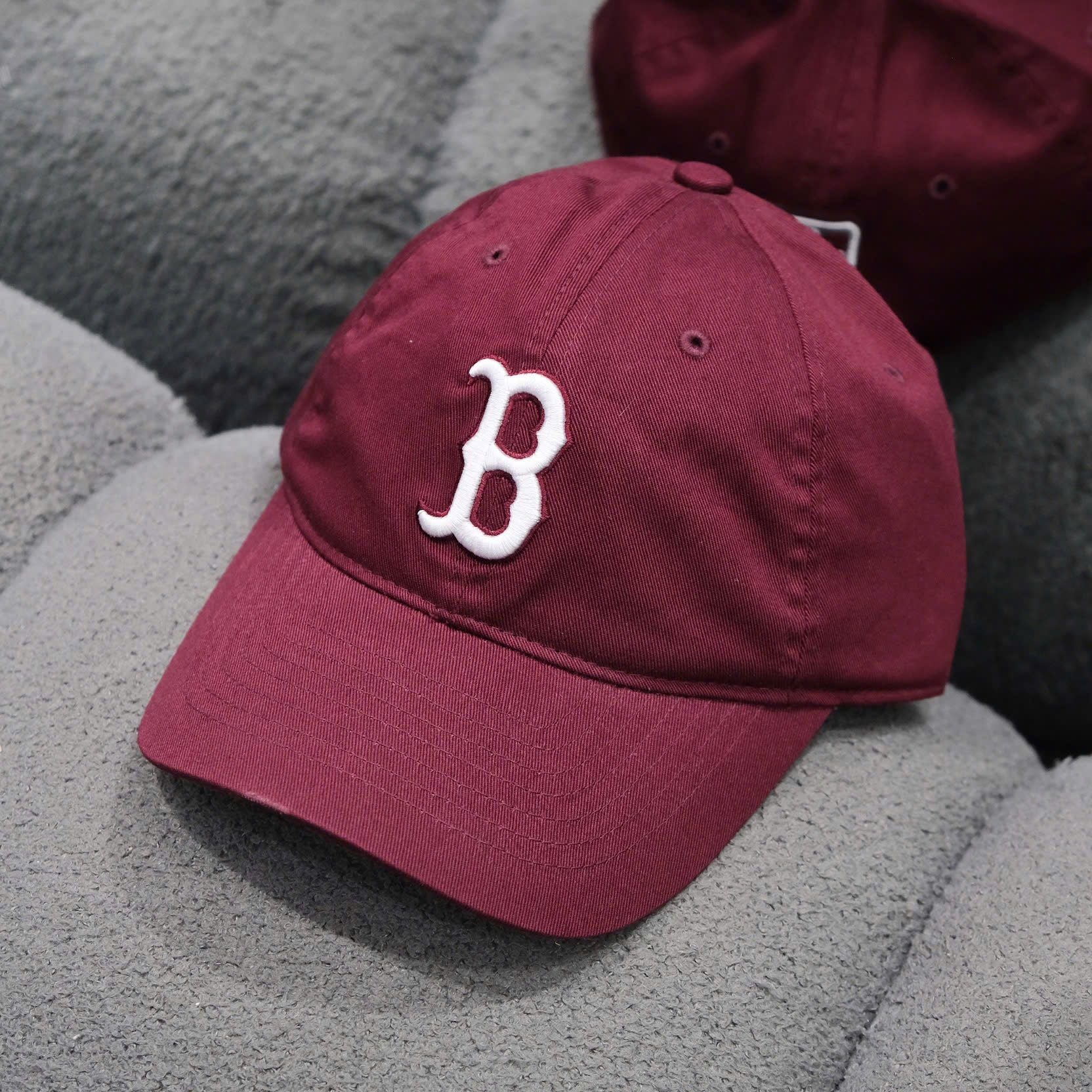  Mũ/Nón MLB B Đỏ Mận Logo lớn Hàng Chính Hãng SP017594 