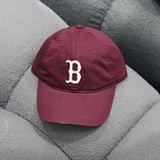  Mũ/Nón MLB B Đỏ Mận Logo lớn Hàng Chính Hãng SP017594 