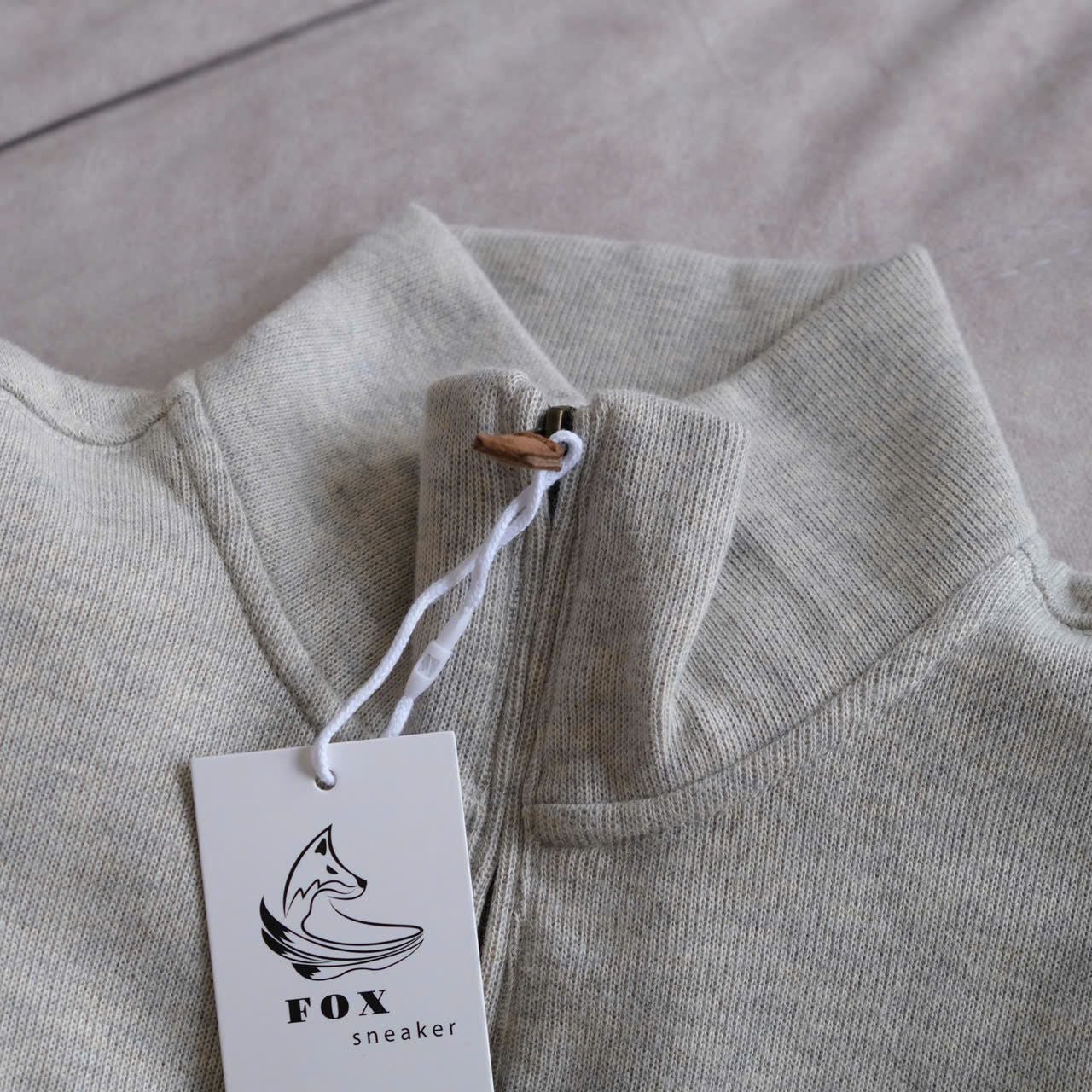  Half Zip Ralph Xám Nhạt Logo Navy Hàng Chính Hãng:  SP018803 | Fox Sneaker 