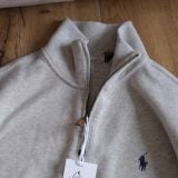  Half Zip Ralph Xám Nhạt Logo Navy Hàng Chính Hãng:  SP018803 | Fox Sneaker 