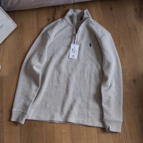 Half Zip Ralph Xám Nhạt Logo Navy Hàng Chính Hãng:  SP018803 | Fox Sneaker