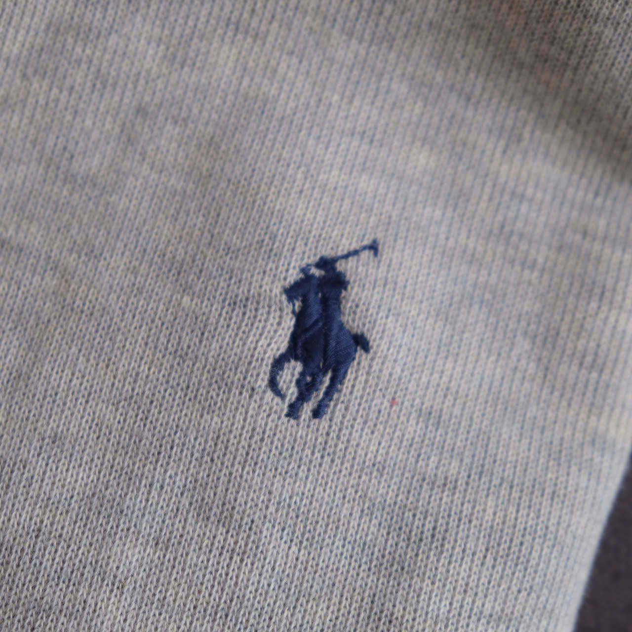  Half Zip Ralph Xám Nhạt Logo Navy Hàng Chính Hãng:  SP018803 | Fox Sneaker 