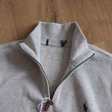  Half Zip Ralph Xám Nhạt Logo Navy Hàng Chính Hãng:  SP018803 | Fox Sneaker 