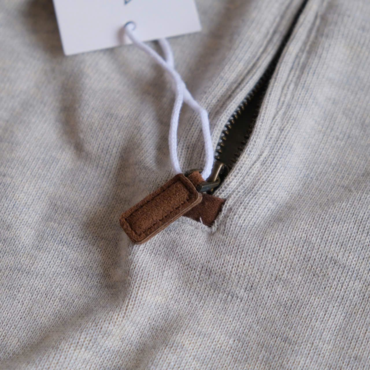  Half Zip Ralph Xám Nhạt Logo Navy Hàng Chính Hãng:  SP018803 | Fox Sneaker 