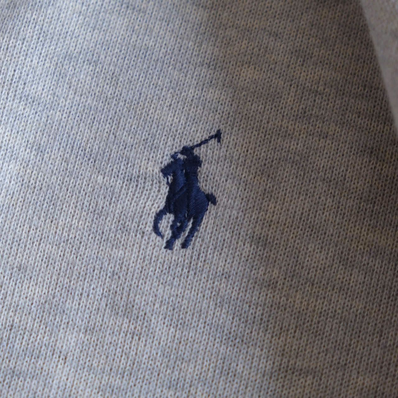  Half Zip Ralph Xám Nhạt Logo Navy Hàng Chính Hãng:  SP018803 | Fox Sneaker 