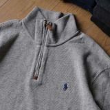  Half Zip Ralph Xám Logo Navy Hàng Chính Hãng  SP018785 | Fox Sneaker 