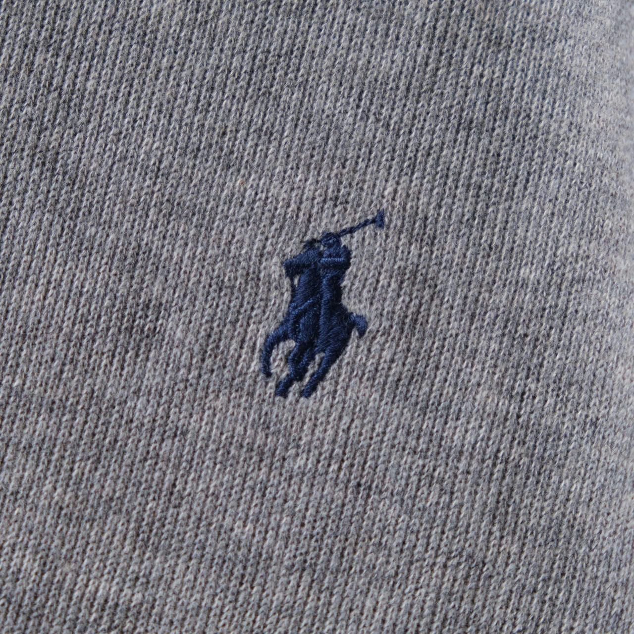  Half Zip Ralph Xám Logo Navy Hàng Chính Hãng  SP018785 | Fox Sneaker 
