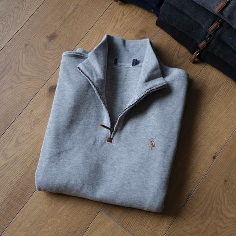 Half Zip Ralph Xám Logo Nâu Tím Hàng Chính Hãng  SP018779| Fox Sneaker