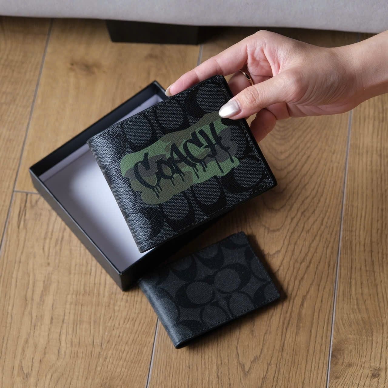  Ví Coach Mono Xám Grafity Hàng Chính Hãng 