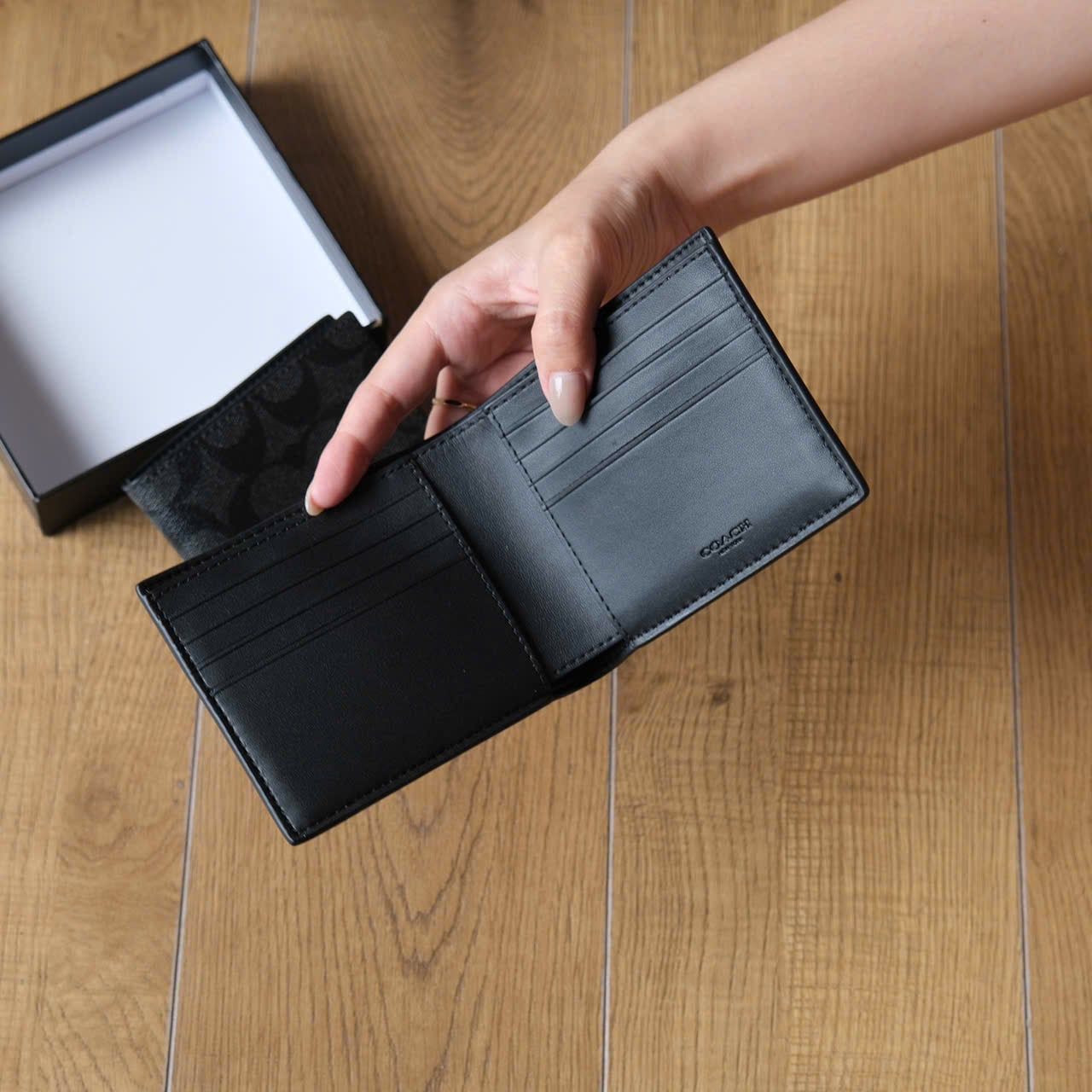  Ví Coach Mono Xám Grafity Hàng Chính Hãng 