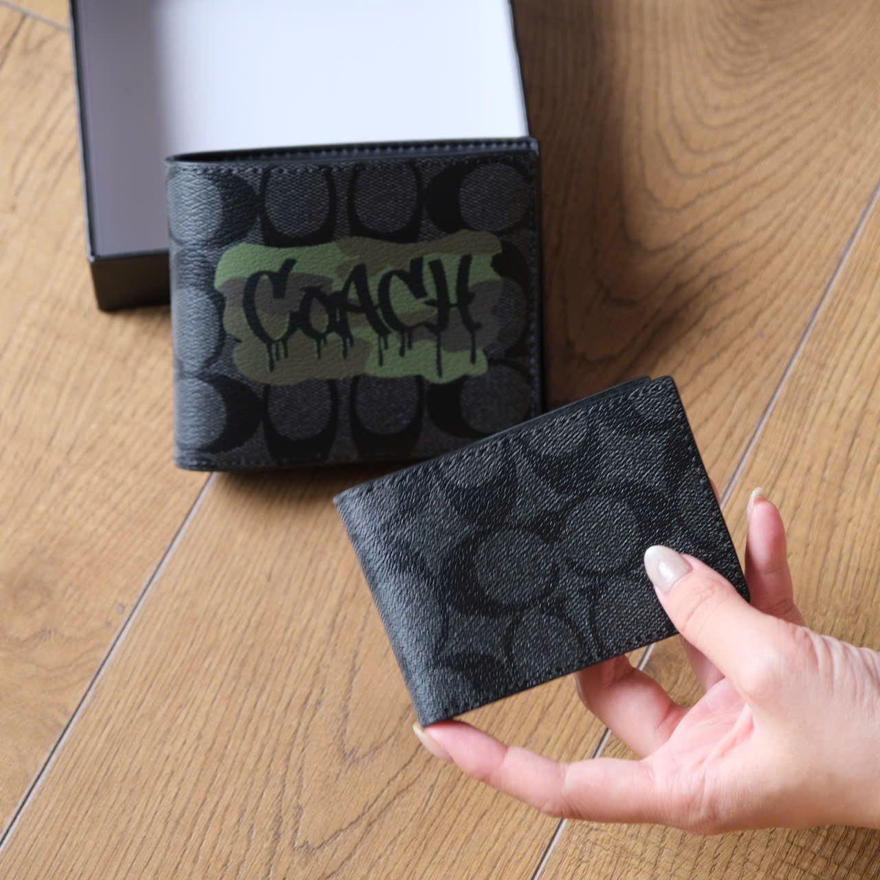  Ví Coach Mono Xám Grafity Hàng Chính Hãng 