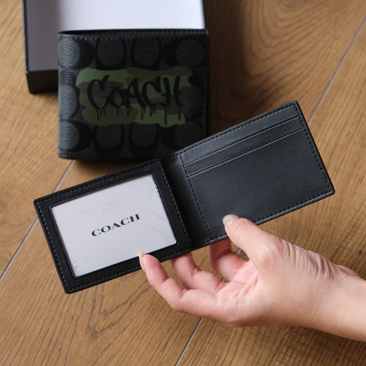  Ví Coach Mono Xám Grafity Hàng Chính Hãng 