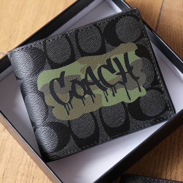  Ví Coach Mono Xám Grafity Hàng Chính Hãng 