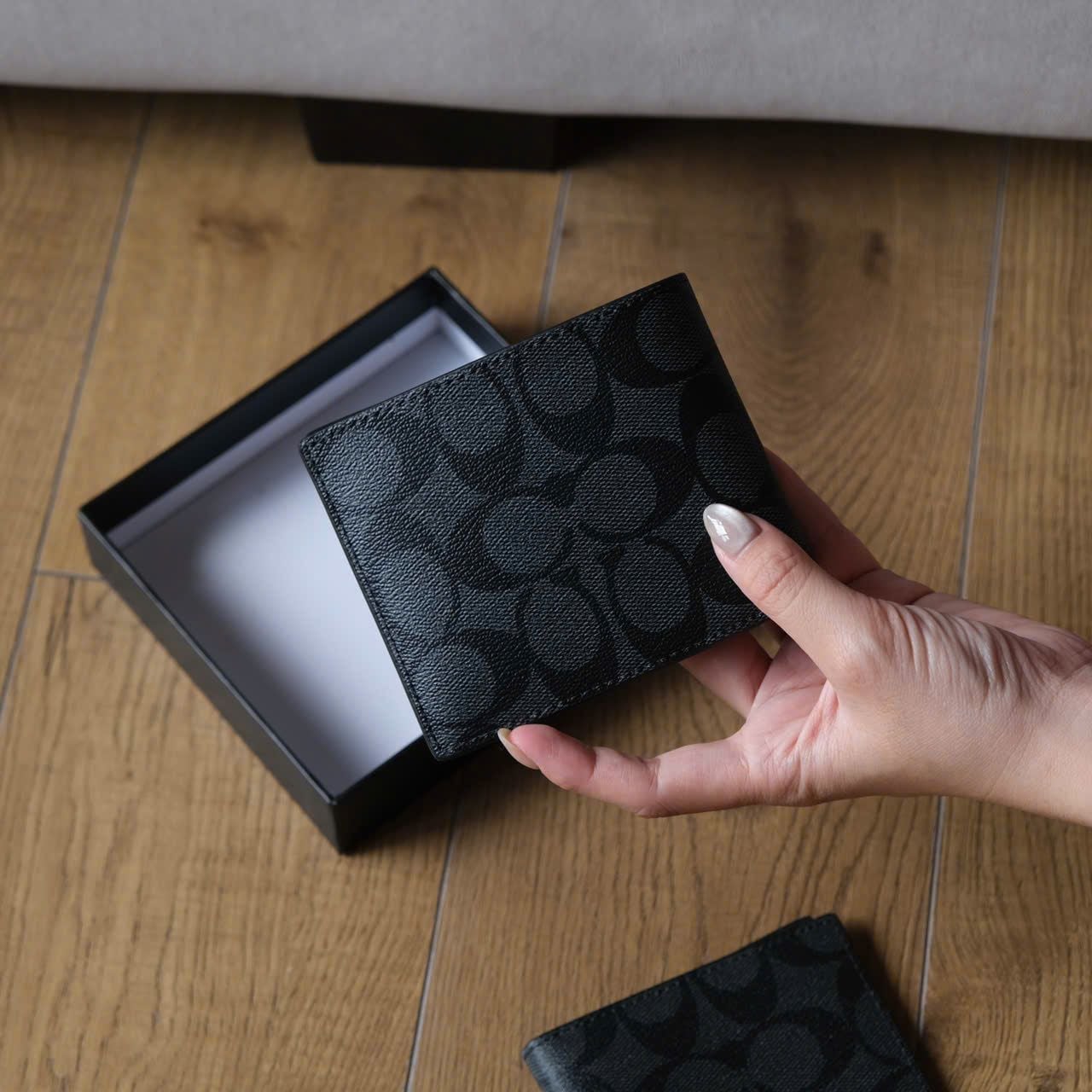  Ví Coach Mono Xám Grafity Hàng Chính Hãng 