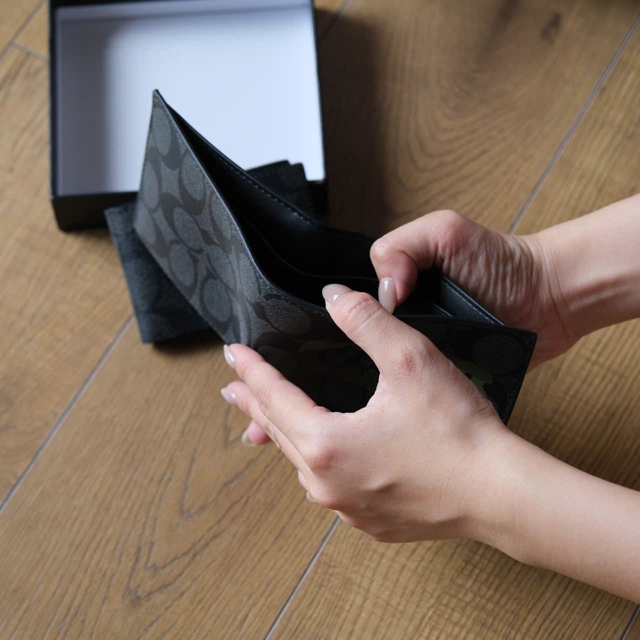  Ví Coach Mono Xám Grafity Hàng Chính Hãng 