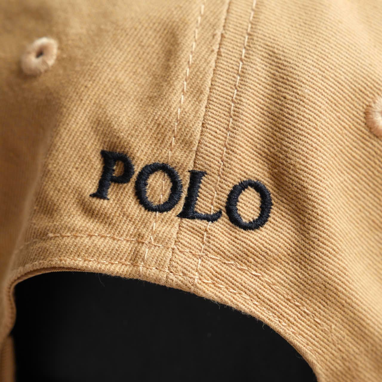  Nón Ralph Lauren Nâu Đậm Logo Đen 