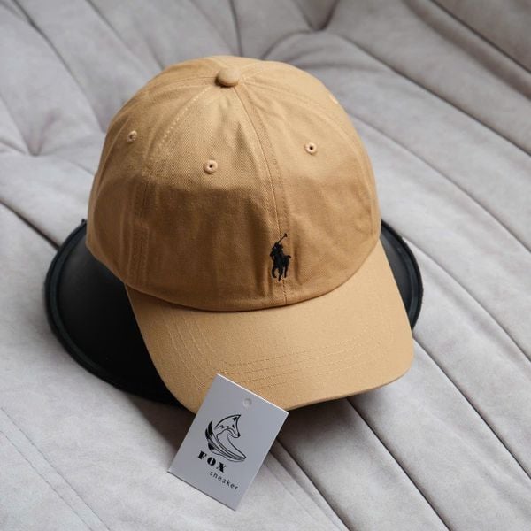  Nón Ralph Lauren Nâu Đậm Logo Đen 