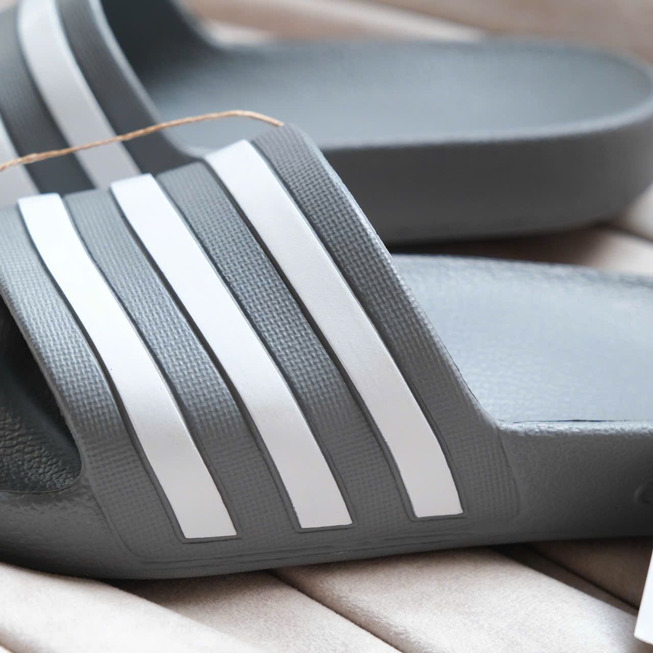  Dép Adidas Aqua Xám Hàng Chính Hãng F35538 