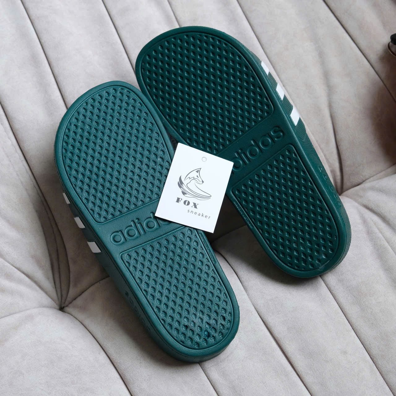  Dép Adidas Aqua Màu Rêu Hàng Chính Hãng F35537 