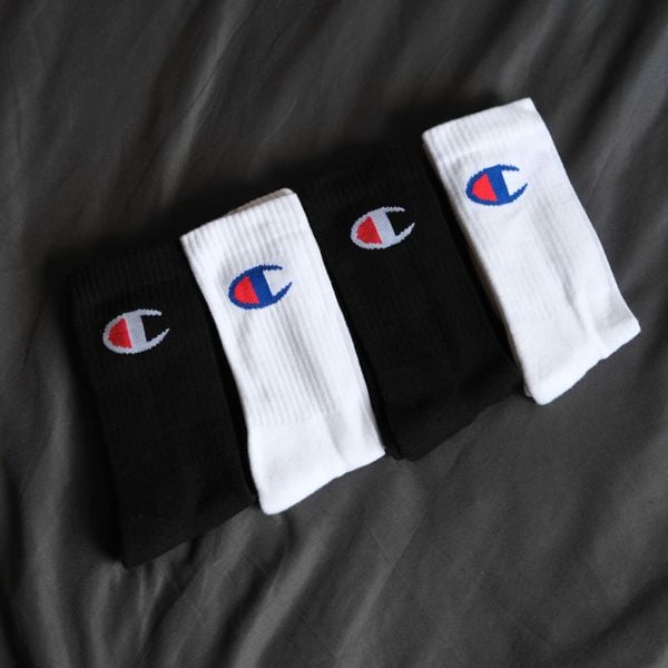  Vớ Champion Trắng Đen Hàng Chính Hãng SP019920 