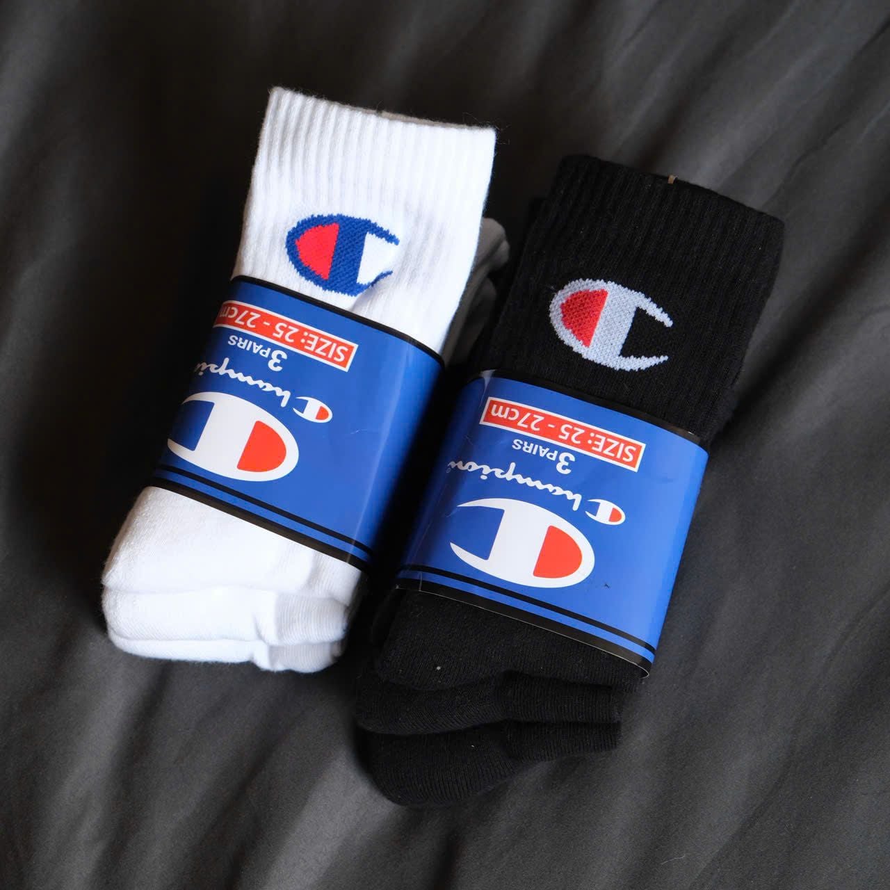  Vớ Champion Trắng Đen Hàng Chính Hãng SP019920 