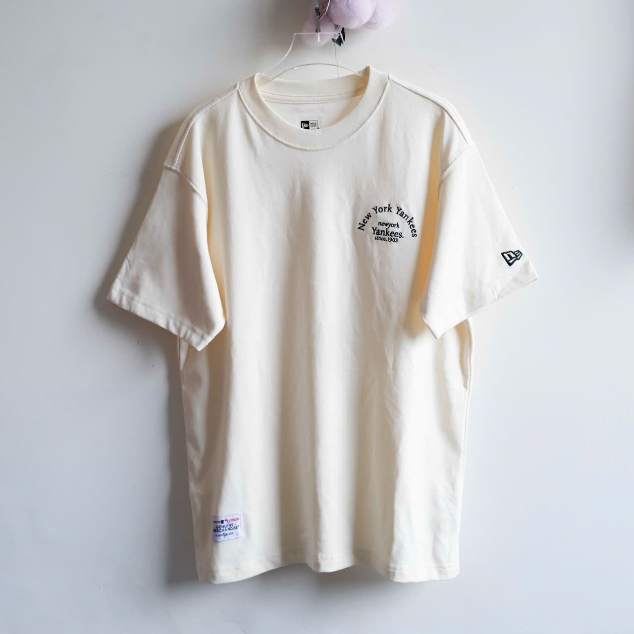  SALE - Áo Thun New Era  1 Pack 3 Áo Đen - Kem - Hồng Thêu Hàng Chính Hãng 