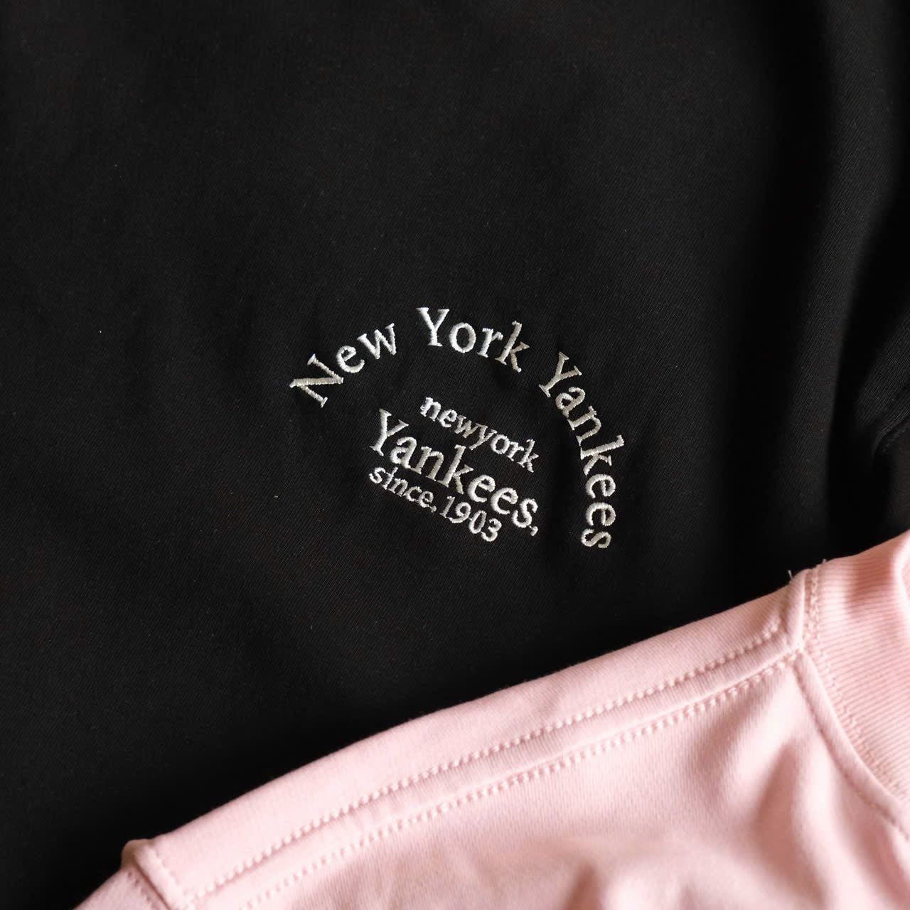  SALE - Áo Thun New Era  1 Pack 3 Áo Đen - Kem - Hồng Thêu Hàng Chính Hãng 