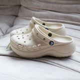  Dép Sục Crocs Platform Baya Classic Clog Unisex Nữ Màu Bone Kem Đế Cao 5cm Cho Nữ - Fox Sneaker 