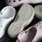  Dép Crocs Platform Classic Clog Unisex Nam Nữ Màu Trắng - Kem Đế Cao 5cm Cho Nữ 