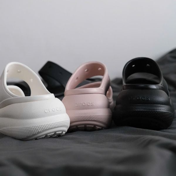  Dép Sandal Crush Classic 2 Quai Nữ Màu Trắng Đen Hồng Kem Đế Cao 7cm - Fox Sneaker 