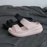  Dép Sandal Crush Classic 2 Quai Nữ Màu Trắng Đen Hồng Kem Đế Cao 7cm - Fox Sneaker 