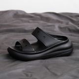  Dép Sandal Crush Classic 2 Quai Nữ Màu Trắng Đen Hồng Kem Đế Cao 7cm - Fox Sneaker 