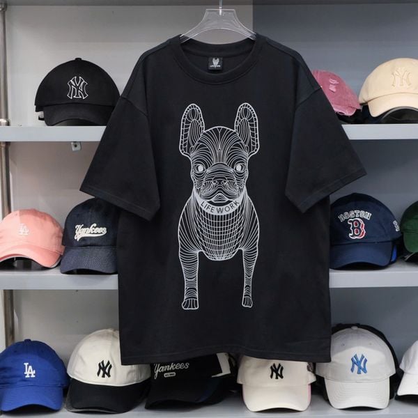  Áo Thun Life Work Đen Logo Xám Hàng Chính Hãng CODE: LW255TS990-1 