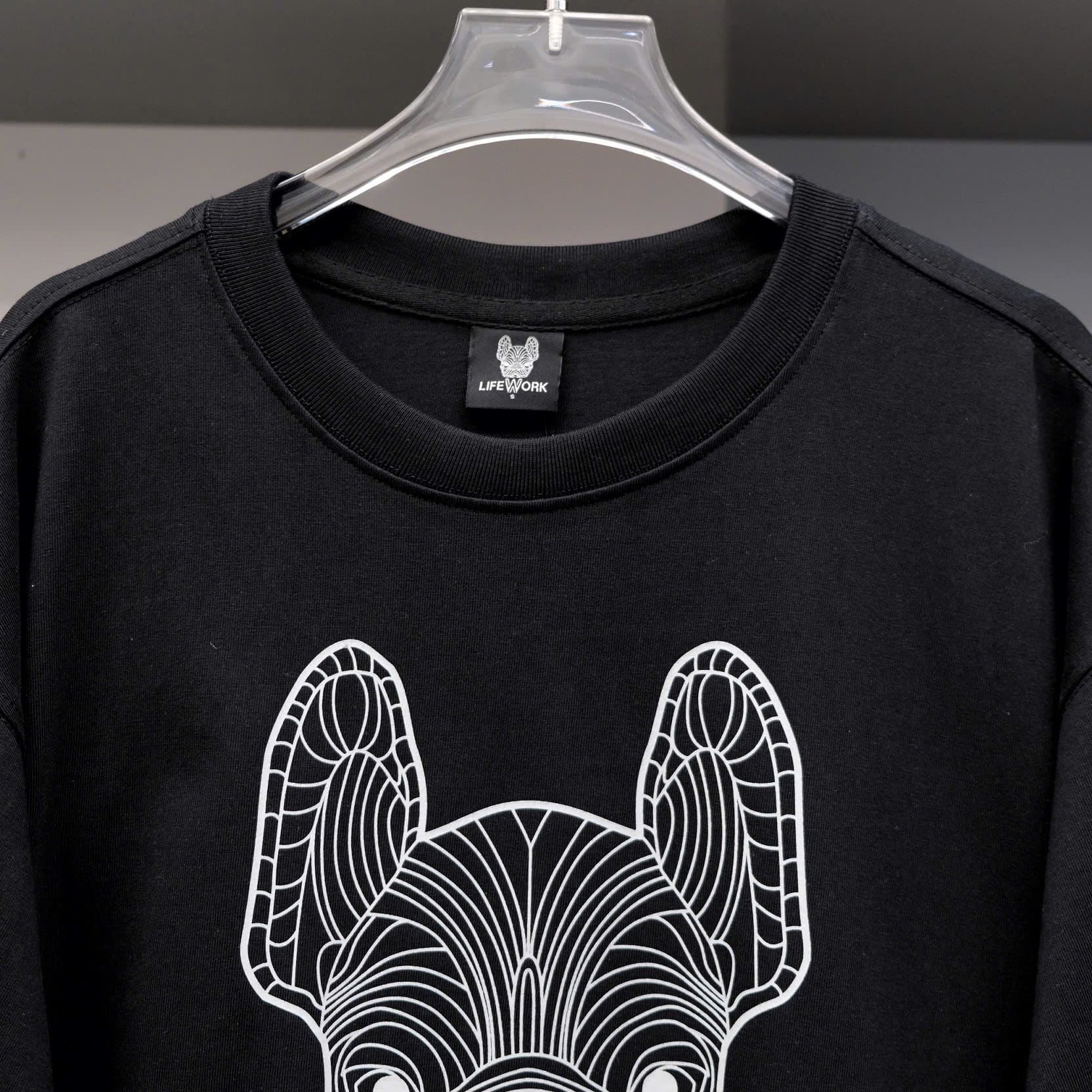  Áo Thun Life Work Đen Logo Xám Hàng Chính Hãng CODE: LW255TS990-1 