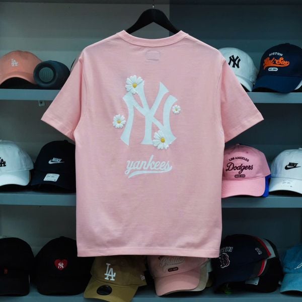  Áo Thun New Era Flower Hồng Logo In Phồng 100% Cotton Hàng Chính Hãng 13765215 