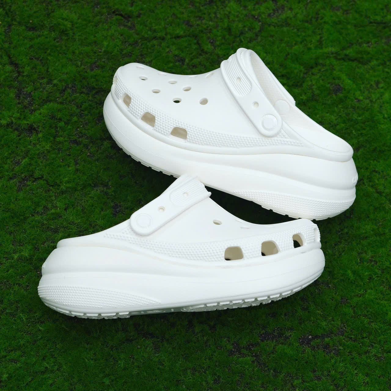  Dép Crocs Crush 7cm - Trắng Hàng Chính Hãng 