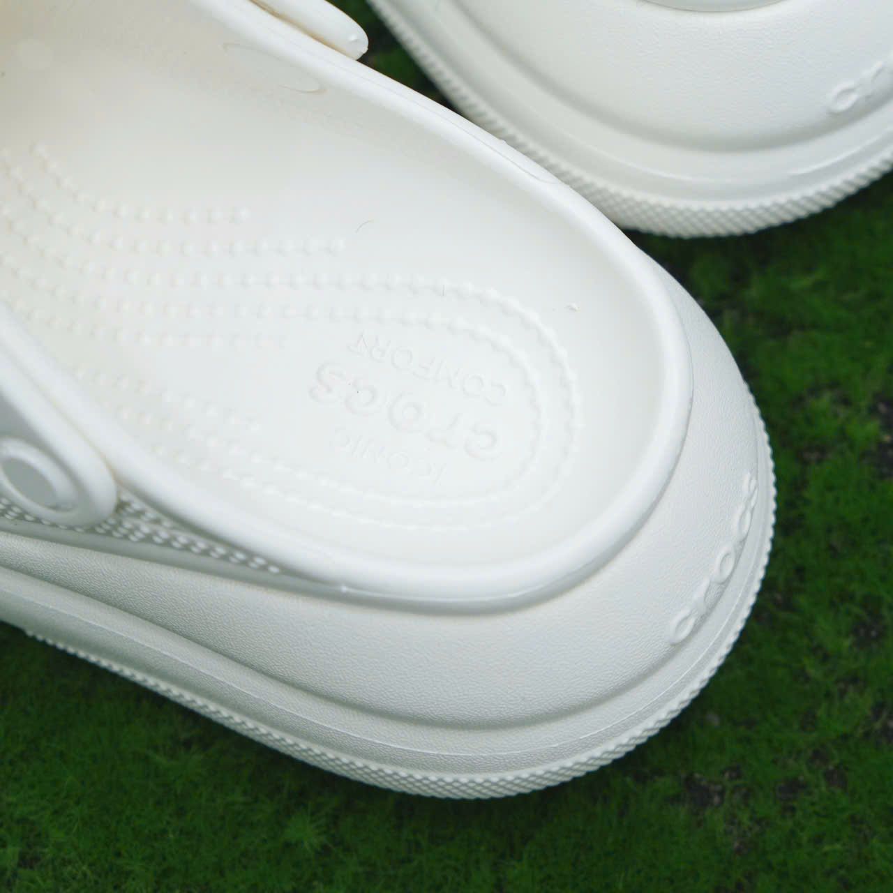  Dép Crocs Crush 7cm - Trắng Hàng Chính Hãng 