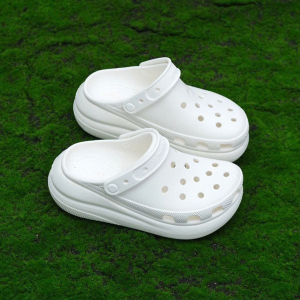  Dép Crocs Crush 7cm - Trắng Hàng Chính Hãng 