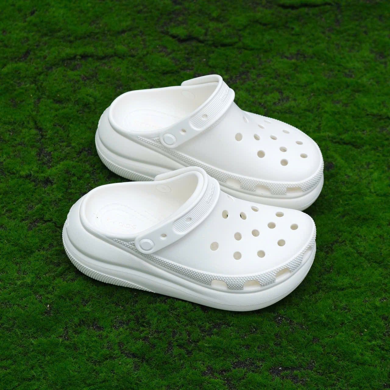  Dép Crocs Crush 7cm - Trắng Hàng Chính Hãng 