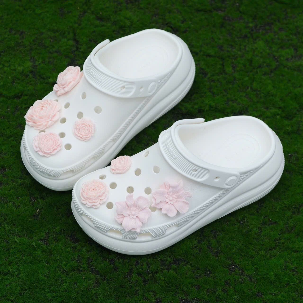  Dép Crocs Crush 7cm - Trắng Hàng Chính Hãng 