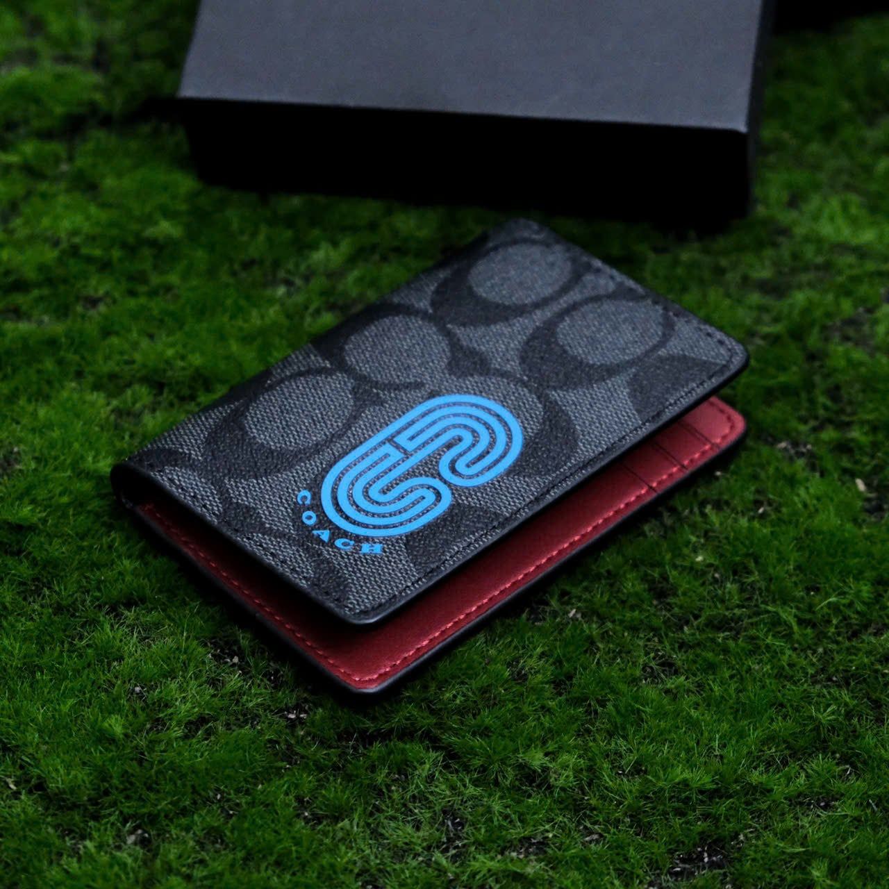  Ví & Holder Card Coach Đen C Chữ Xanh Hàng Chính Hãng 