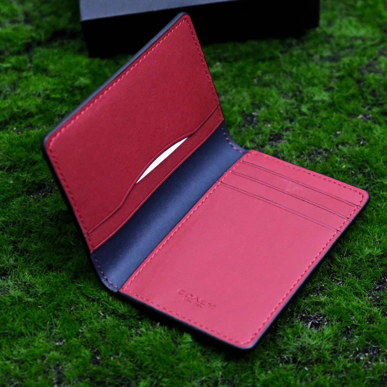  Ví & Holder Card Coach Đen C Chữ Xanh Hàng Chính Hãng 