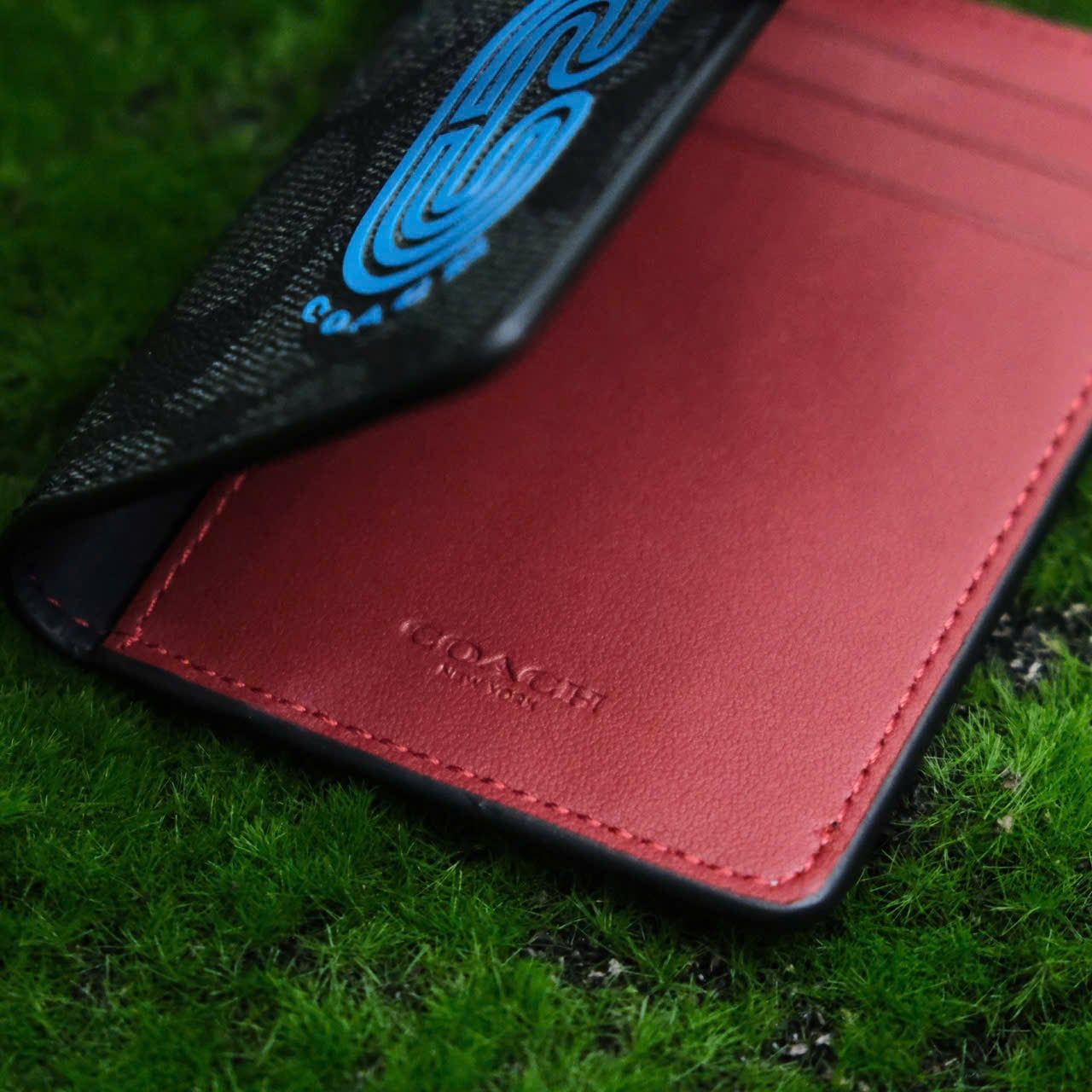  Ví & Holder Card Coach Đen C Chữ Xanh Hàng Chính Hãng 