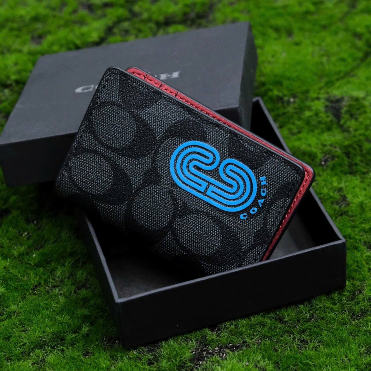  Ví & Holder Card Coach Đen C Chữ Xanh Hàng Chính Hãng 