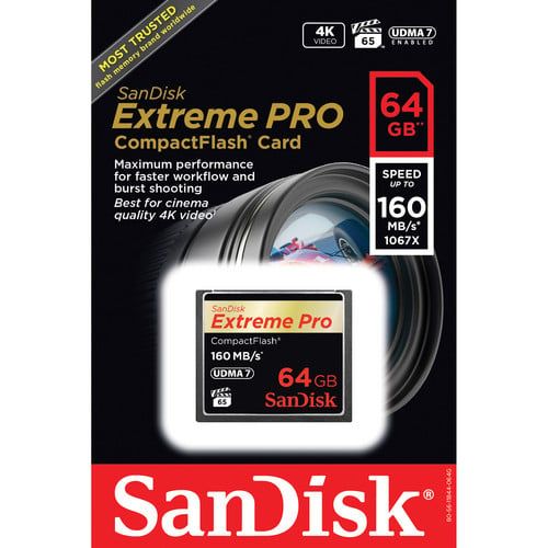 Thẻ nhớ SanDisk Extreme Pro Compact Flash CF 64GB 160MB/s