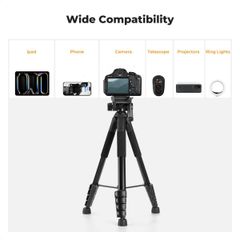 Chân máy ảnh có kẹp điện thoại và remote điện thoại K&Fconcept KF09.126